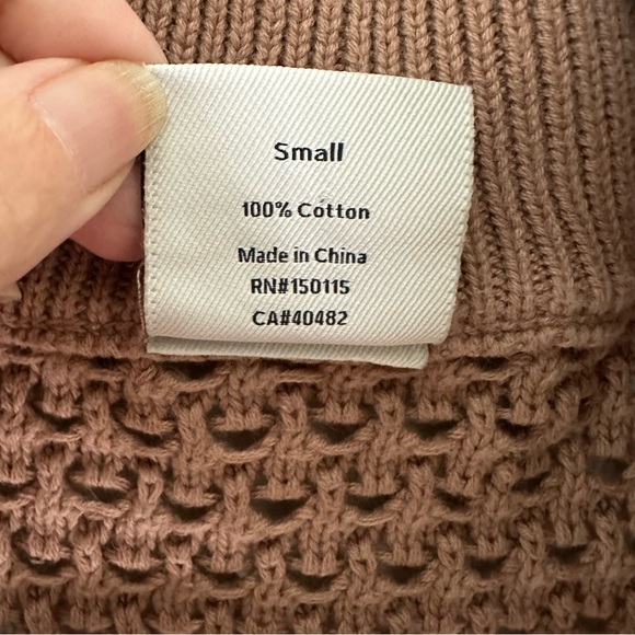 Varley Eloise Zip-through Knit in Brown SZ S - Picture 8 of 10